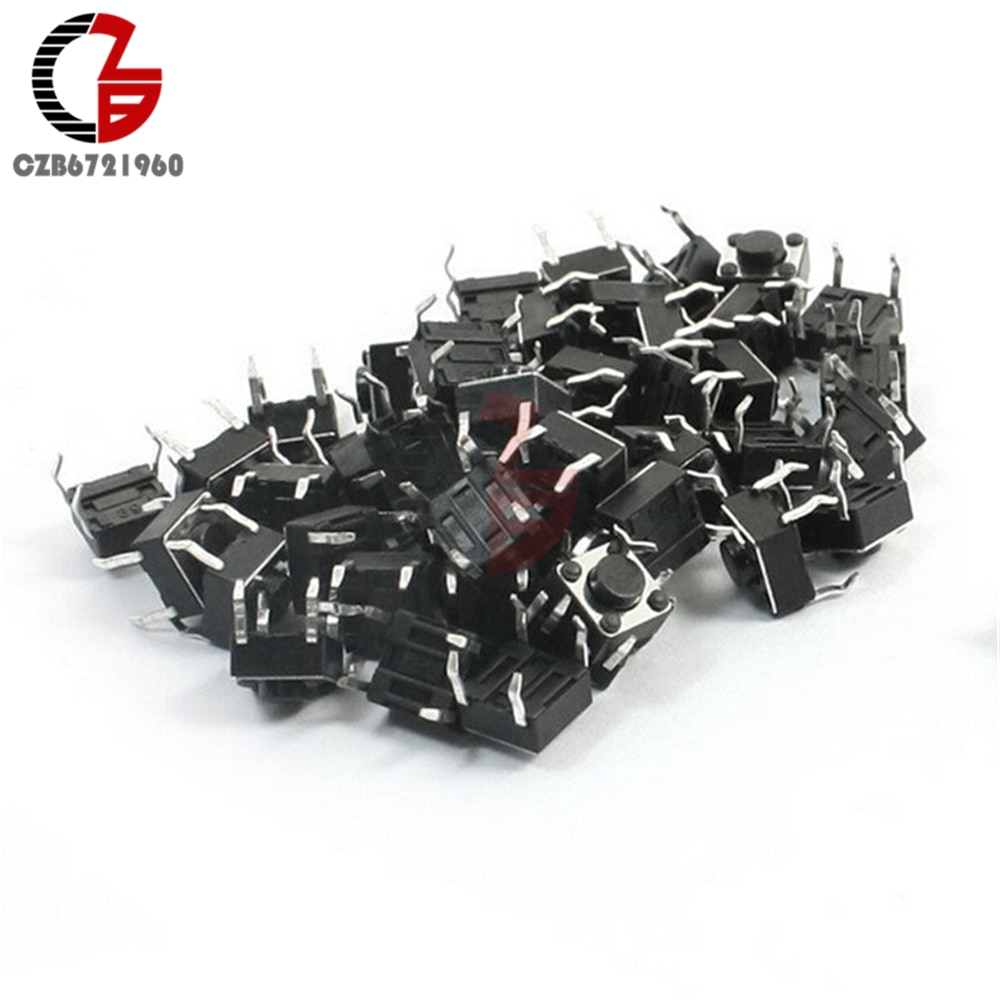 Bộ 20 nút công tắc 6x6x4.3mm 4 chấu DIP chất lượng cao