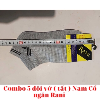 Combo 5 đôi vớ ( tất ) Nam Cổ ngắn Rani