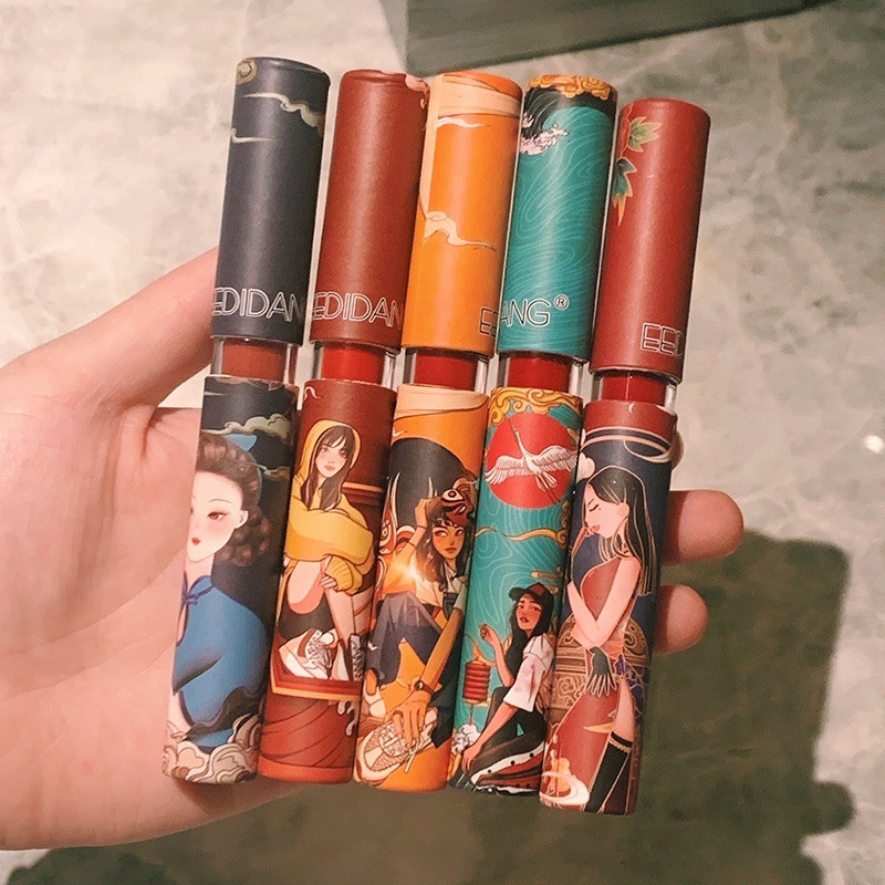 Hộp 5 kem son cổ trang đỏ EEDIDANG cao cấp K202 | Thế Giới Skin Care