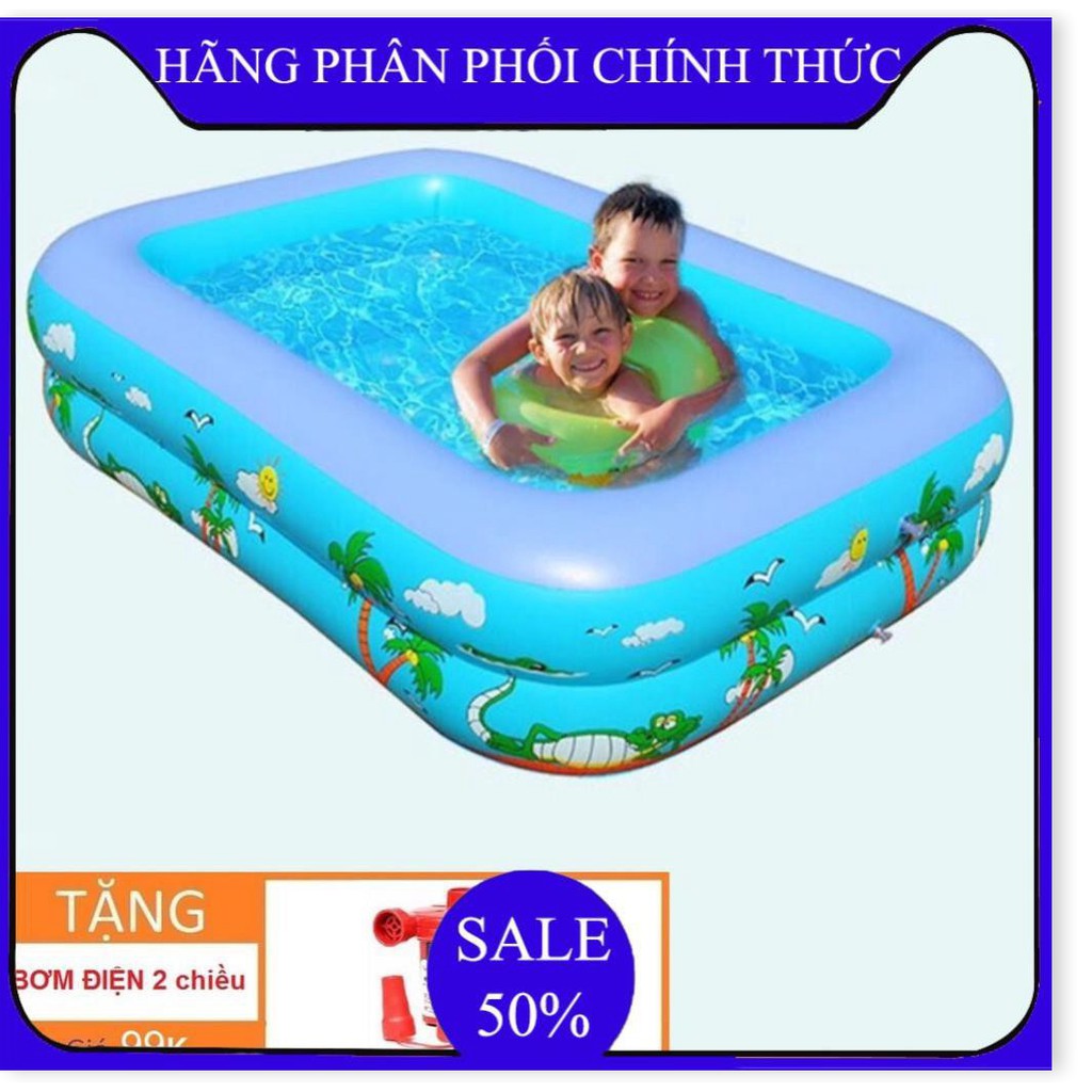 ✔️ bể bơi phao cho bé loại nào tốt,Bể bơi phao trong nhà, hình chữ nhật kích thước 180cm  - Bảo hành úy tín 1 đổi 1