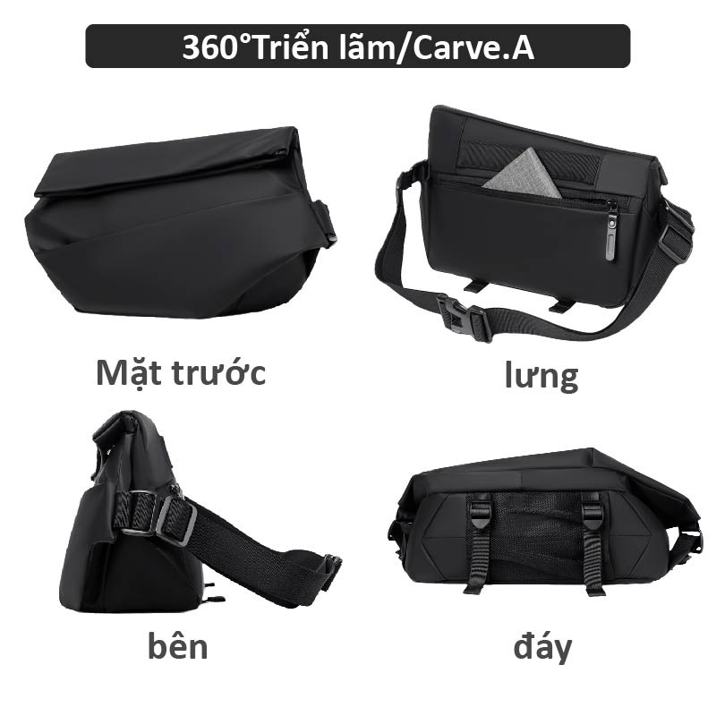 Carve.A Store túi đeo ngực túi đựng iPad nhanh chống nước và chống trộm bên hông ba lô túi đeo chéo bên túi bên ba lô túi đeo vai đơn túi đeo vai nam ba lô bên ba lô