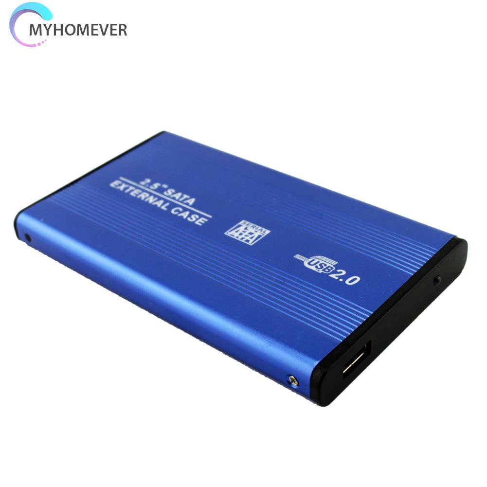 myhomever 2.5 Inch USB 2.0 SATA External Mobile Hard Disk Box Aluminum Alloy Shell