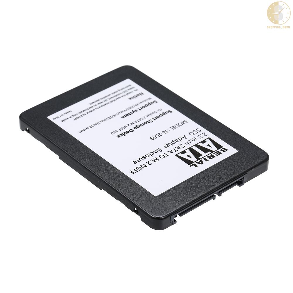 Bộ Chuyển Đổi Ssd M.2 Ngff Ssd Sang 22pin 2.5 '' 2280 Sata 7mm Màu Đen
