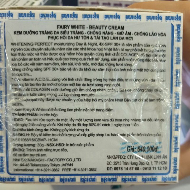 Kem dưỡng da FA.IRY WHI.TE - BE.AU.TY CREAM
