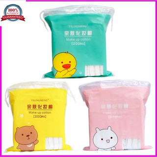 Bông Tẩy Trang LINE FRIENDS Gấu Vịt Thỏ Make Up Cotton 200 Miếng