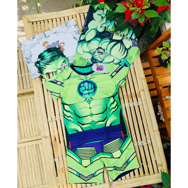 Quần áo trẻ em KHỔNG LỒ XANH Hulk - Bộ đồ tặng phụ kiện