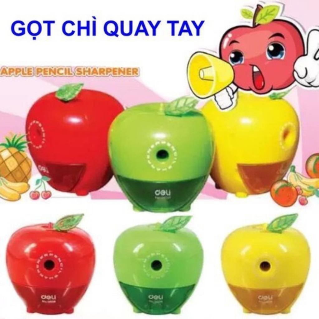 Chuốt Bút Chì Quay Tay Deli 0659 - Hình Quả Táo