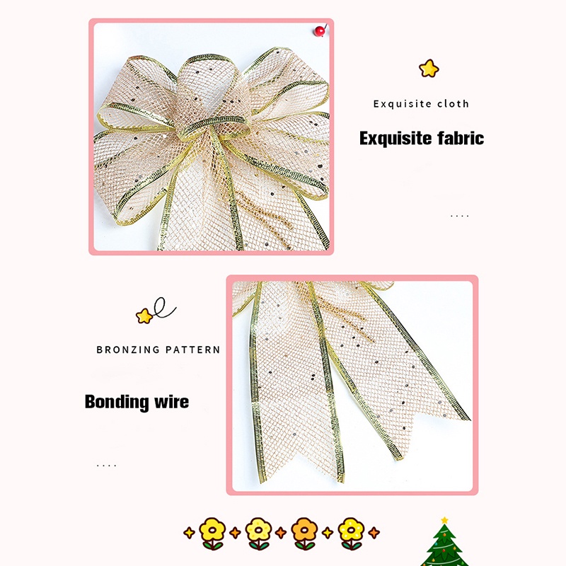 Nơ Trang Trí Cây Thông Giáng Sinh Năm Mới