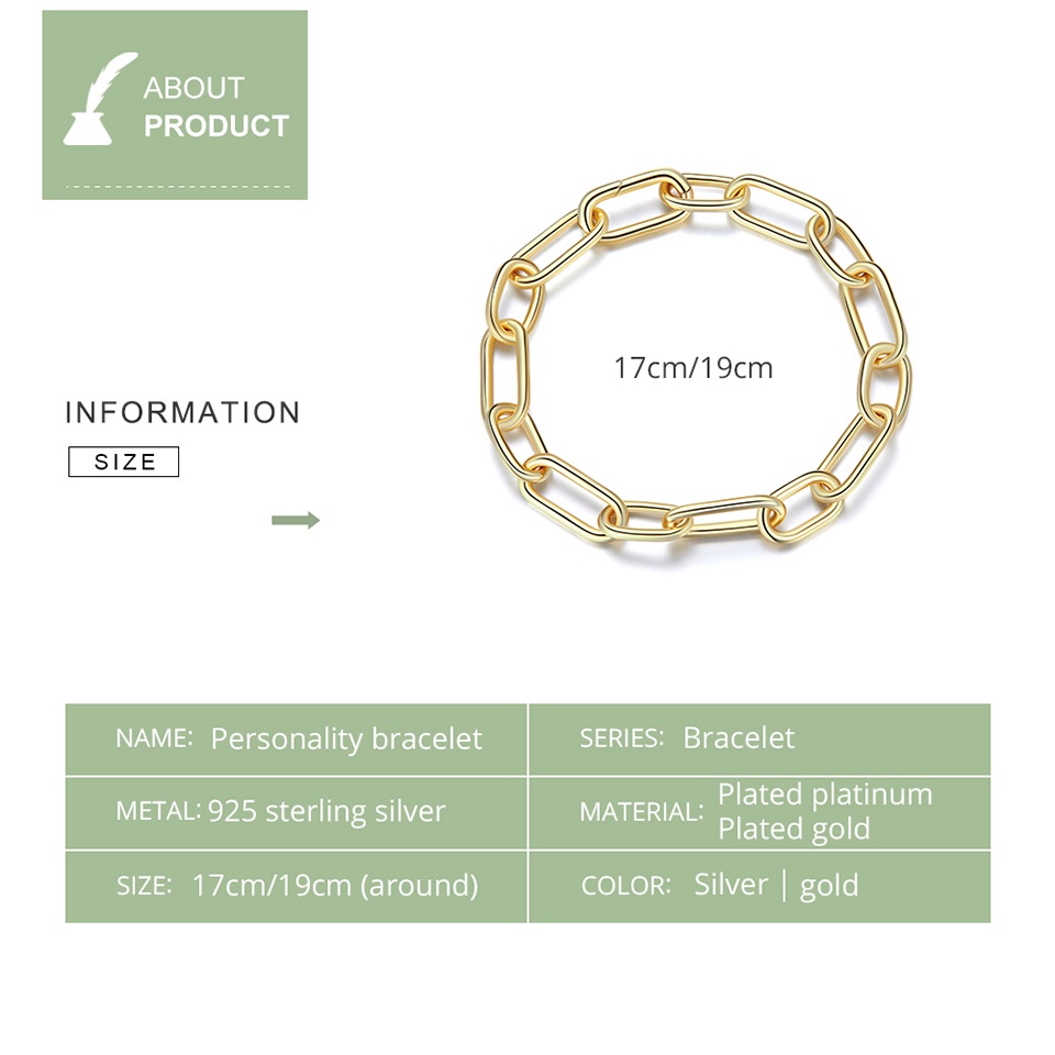 Vòng đeo tay bamoer BAMOER Bạc 925 đa kiểu dáng sang trọng cao cấp