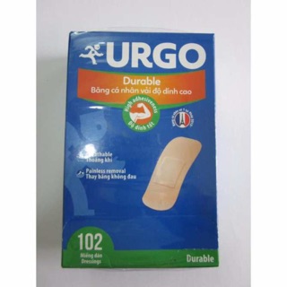 Băng dính vải cá nhân Urgo dủable hộp 102 miếng