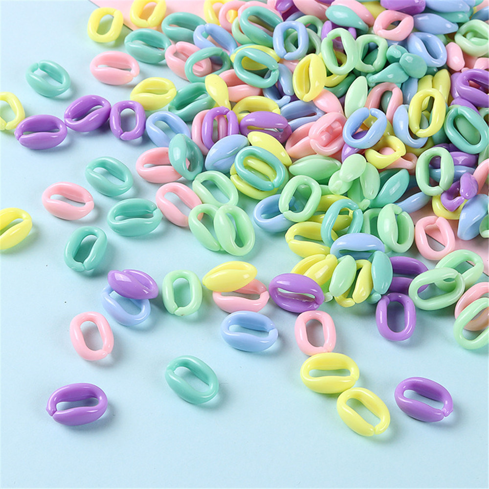 Set 50 vòng nối móc khóa bằng Acrylic màu sắc ngọt ngào DIY