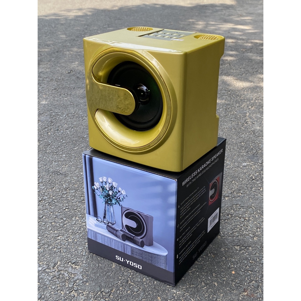 Loa Karaoke Bluetooth YS 207 Kèm 2 Micro Không Dây Siêu Hay. Hiệu Ứng Đổi Giọng, Điều Chỉnh Echo, Reverb, Effect