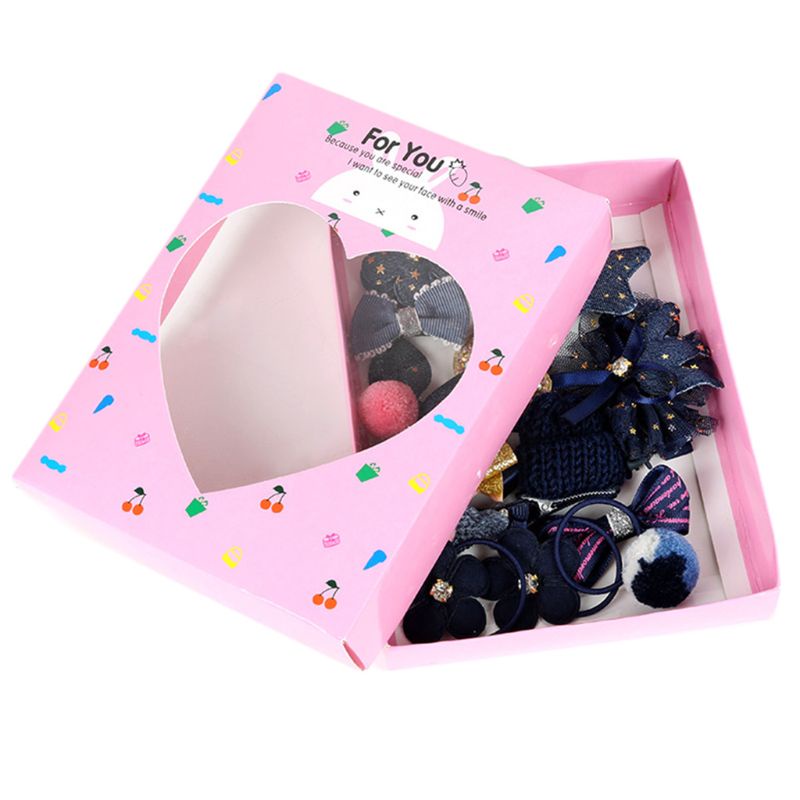 Set 18 Kẹp Tóc Nơ Xinh Xắn Thời Trang Cho Bé Gái
