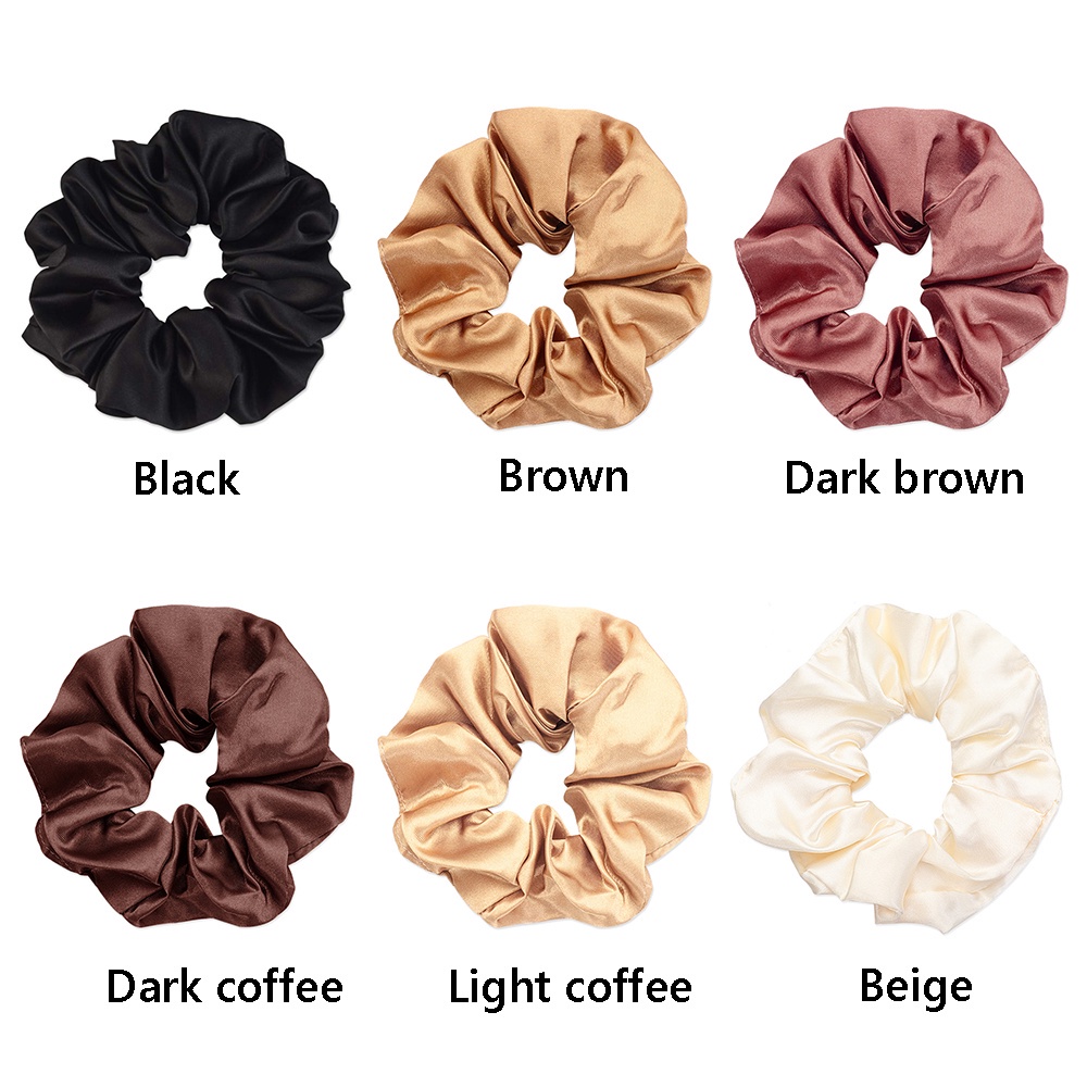 Dây buộc tóc lụa satin co giãn thời trang cho nữ