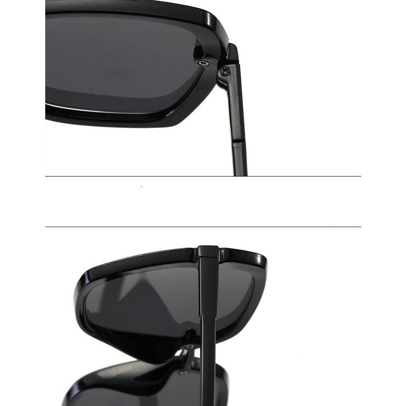 Kính thời trang nữ thiết kế gọng nhựa to đa giác sành điệu phong cách Hàn Quốc