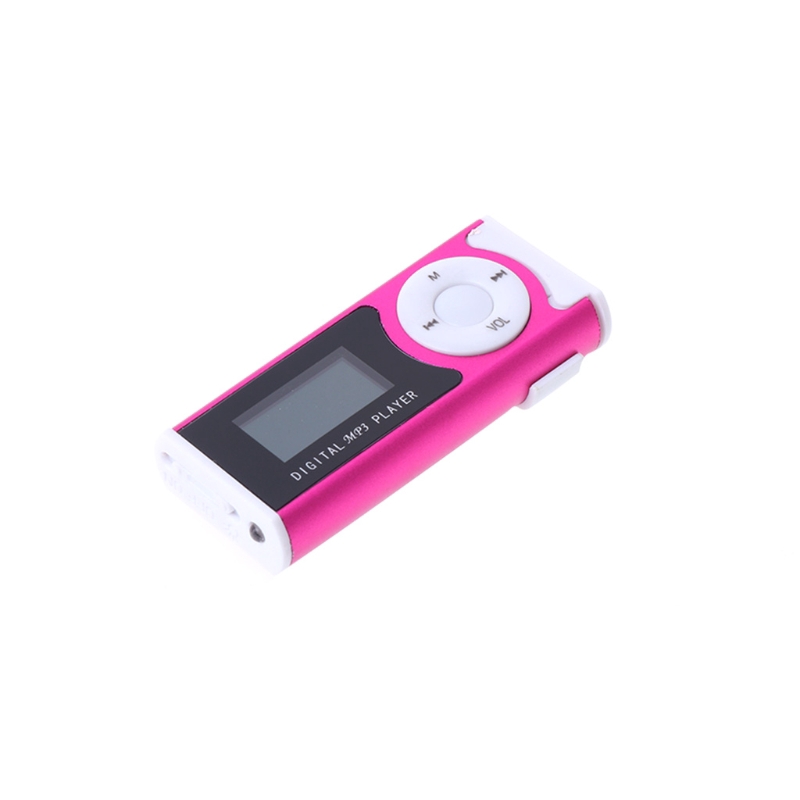 Mini USB Aluminum LCD Screen 32GB Micro SD TF Card Clip Design Digital Music MP3 Player