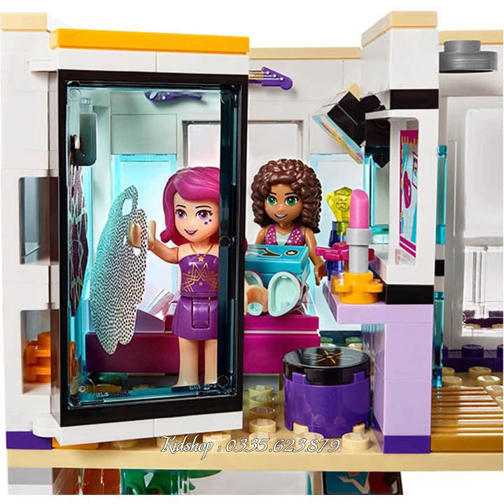 (sẵn) Đồ Chơi Lắp Ráp Kiểu LEGO Mô Hình Nhà Biệt Thự Ngôi Sao Friends XS 3008 Với 760 Mảnh Ghép