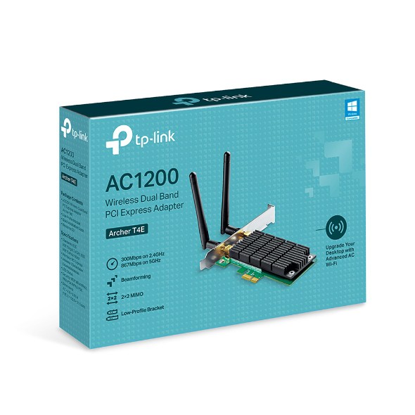 Card mạng không dây PCI Express TP-Link Archer T4E Wireless AC1200Mbps - Hàng Chính Hãng