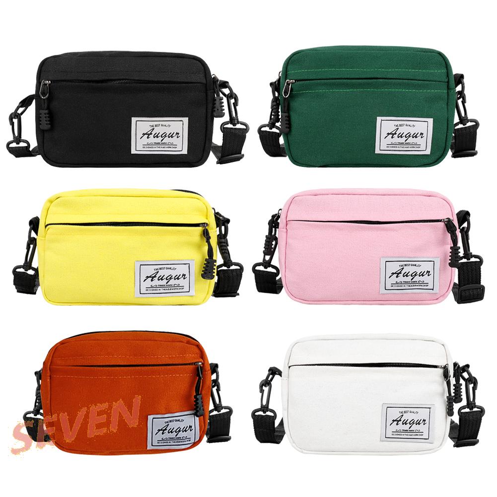 Túi Đeo Chéo Mini 22-zz Vải Canvas Phối Màu Thời Trang Cho Nữ
