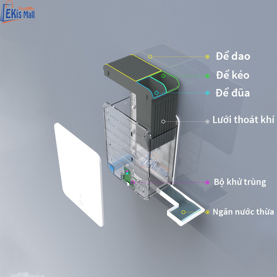 Kệ để dao giá để dao đũa Khử trùng tia UV