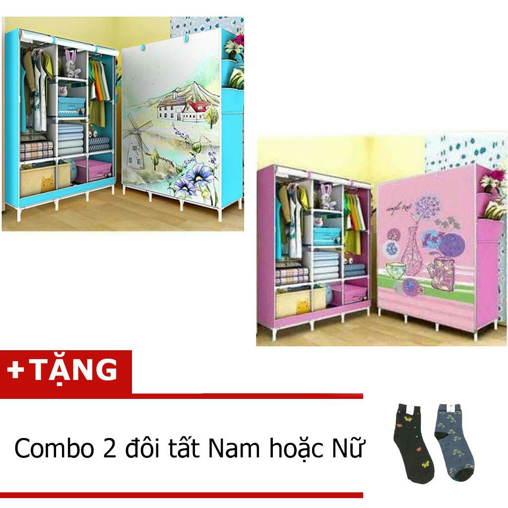 Tủ vải 3 buồng 8 ngăn