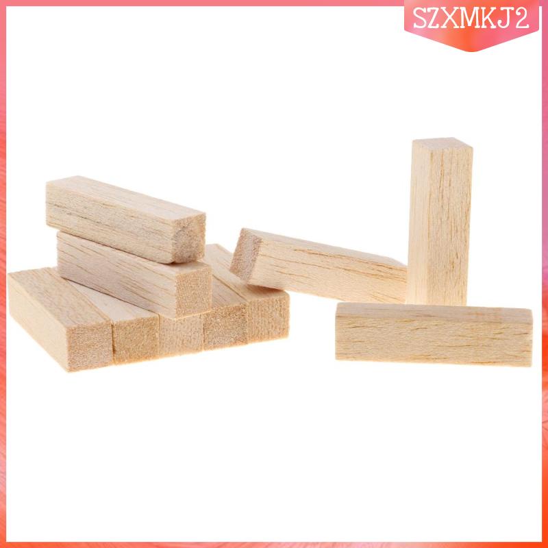 Set 10 Khối Gỗ Balsa Hình Vuông 80mm szxmkj2 Chưa Hoàn Thiện