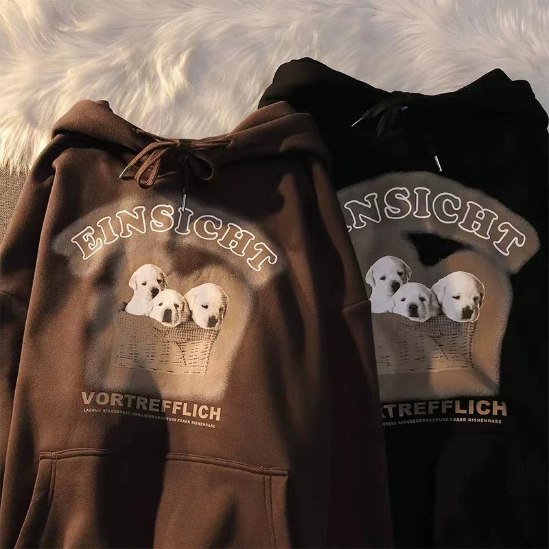 HIIXIIVI Áo Hoodie Tay Dài Oversize In Họa Tiết Phong Cách Hàn Quốc Kiểu Mới Cho Nam / Nữ