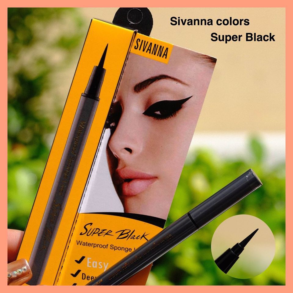 [ An Toàn ] Bút Kẻ mắt nước Sivanna Colors Super Black  EP030