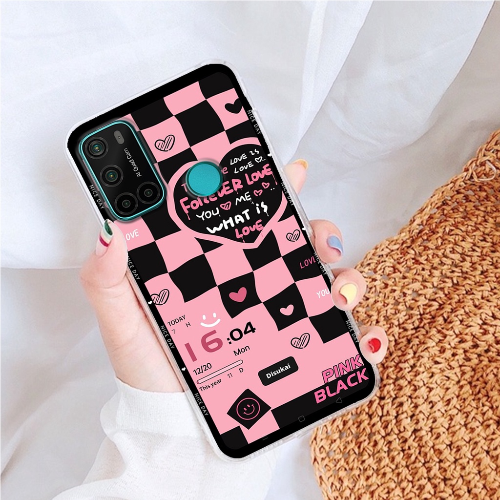 Ốp lưng Vsmart Joy 4 - Live 4, In Hình Checkered Heart, Màu Sắc Bắt Mắt.