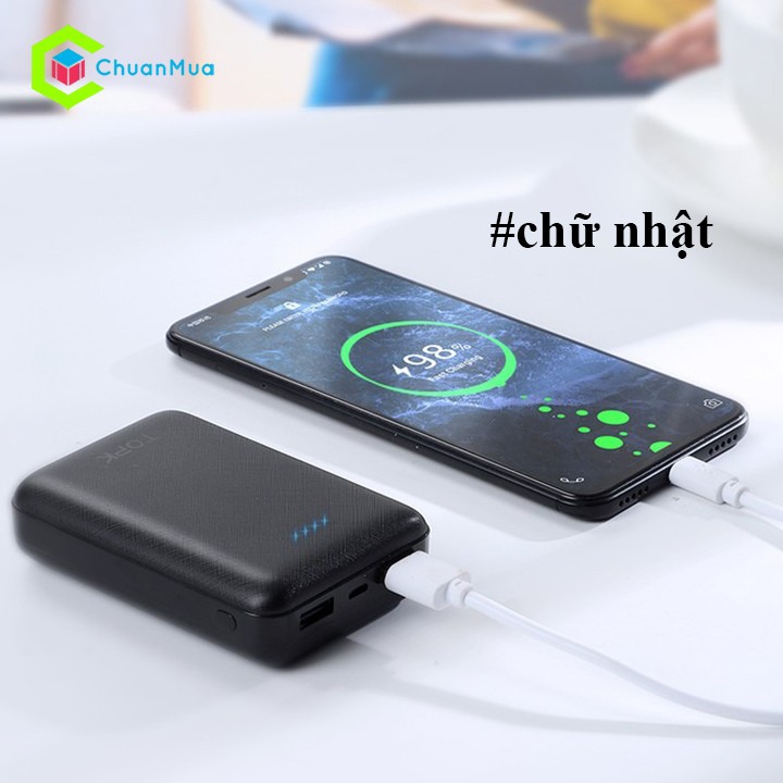 Sạc Dự Phòng TOPK 10.000mAh 2 Cổng USB Chính Hãng