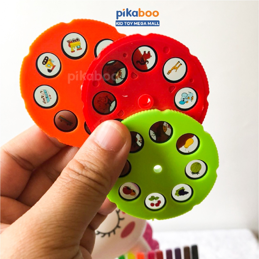 Bàn vẽ thông minh cho bé Pikaboo có máy chiếu hình ảnh tập tô vẽ sáng tạo làm từ chất liệu nhựa ABS an toàn cho trẻ