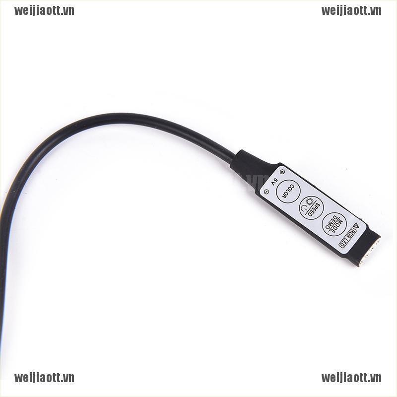 Bộ điều khiển dây đèn led rgb 5v Wjiao mini 3 nút bấm 4pin