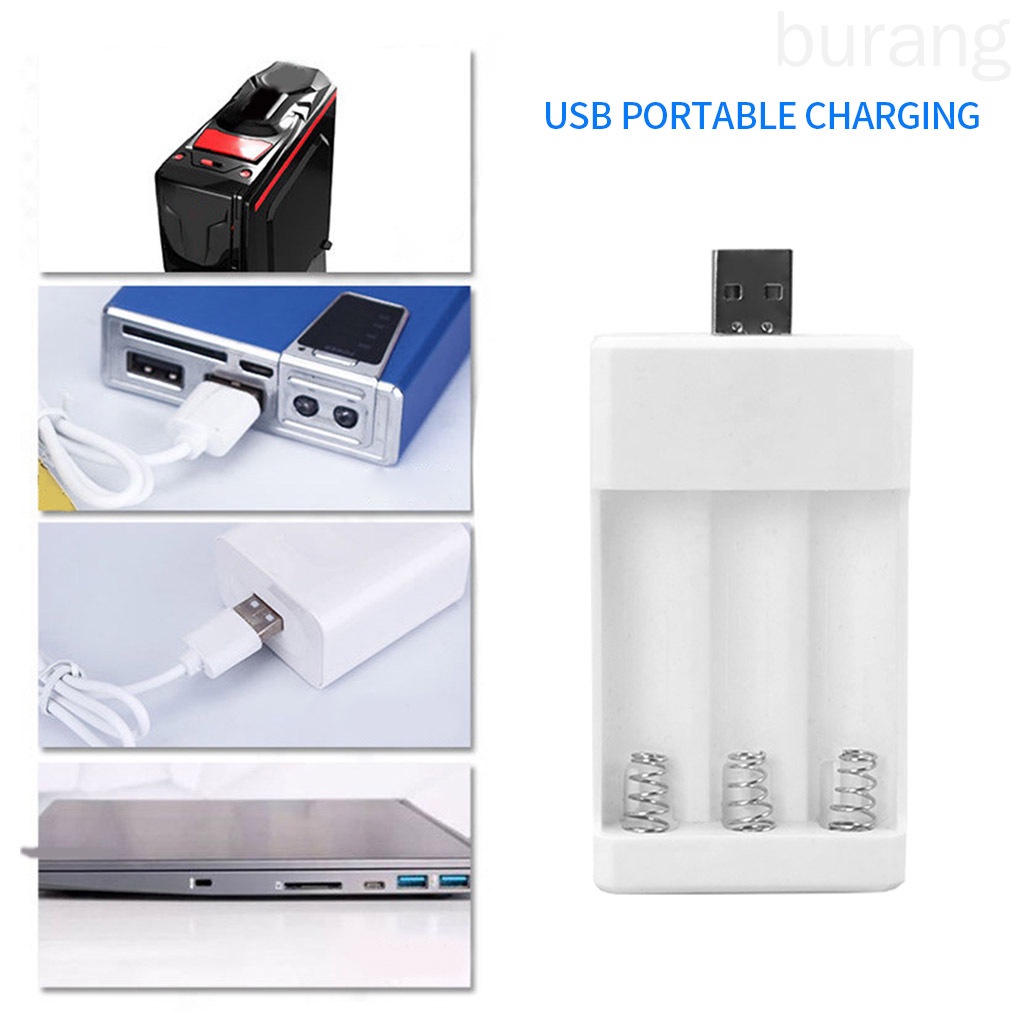 Bộ sạc pin AA AAA 3 ngăn tiện lợi
