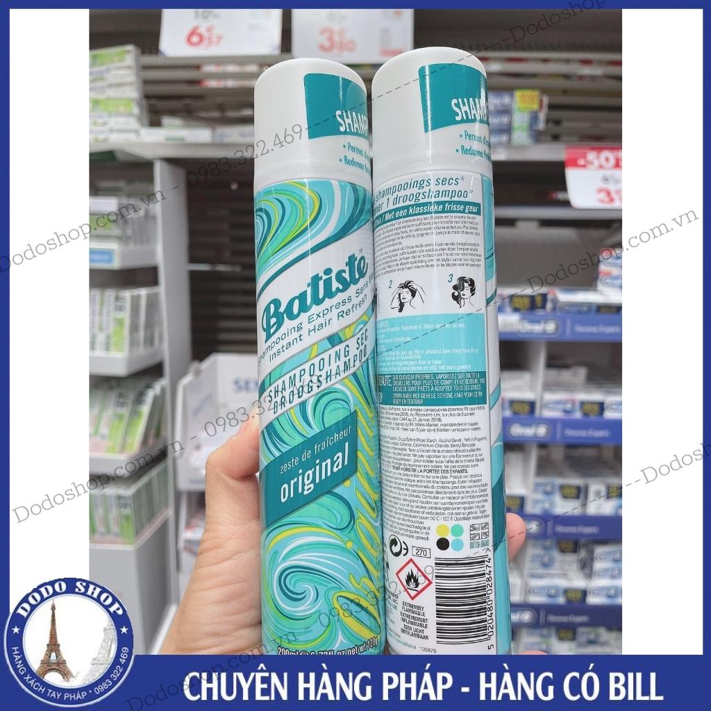 Dầu gội đầu khô Batiste 200ml - Giúp Mái Tóc Suôn Mượt Bồng Bềnh một cách hỏa tốc khi bạn cần