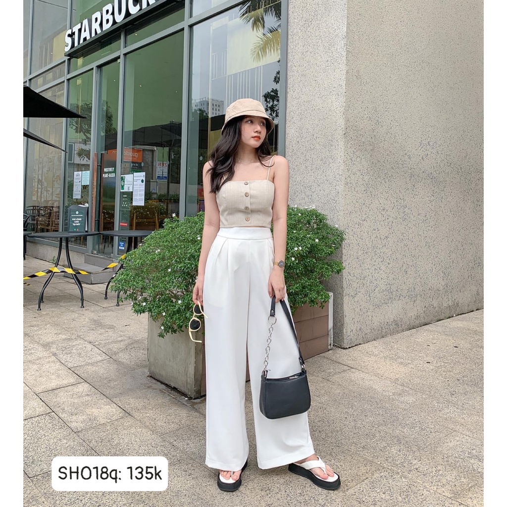 (Hàng có sẵn) Quần xuông trắng_SH018q