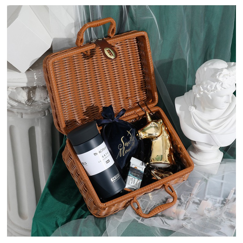 🍂🍂🍂 VALI MÂY PHONG CÁCH VINTAGE, GIỎ MÂY ĐỰNG ĐỒ TRANG ĐIỂM, DECOR CHỤP ẢNH VINTAGE 🍂🍂🍂