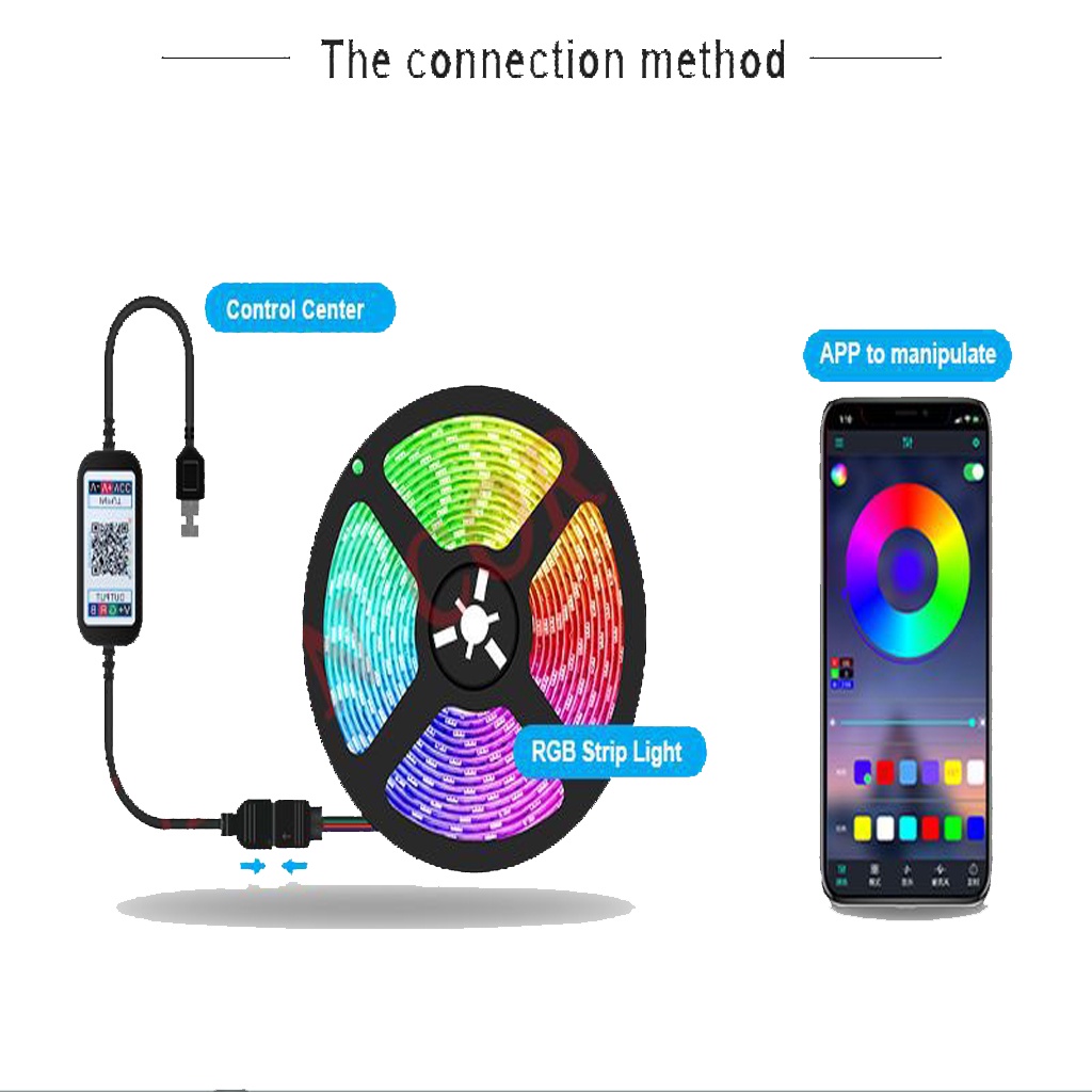 Đèn dây led RGB 16 triệu màu 3M 5M điều khiển bằng điện thoại, nháy theo nhạc, trang trí decor phòng