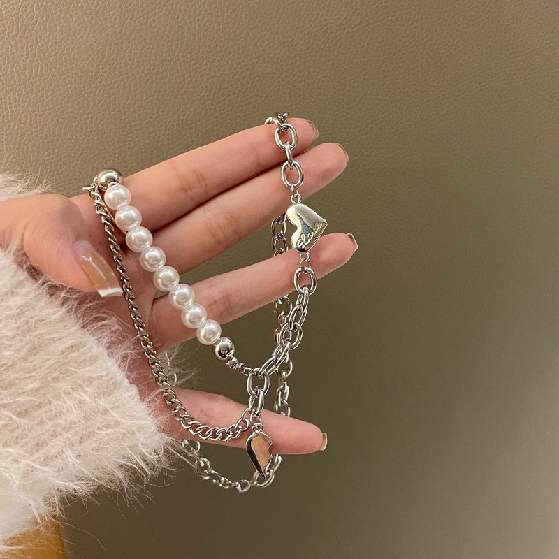 Vòng cổ Mặt Trái Tim Khắc Chữ Phong Cách Hàn Quốc