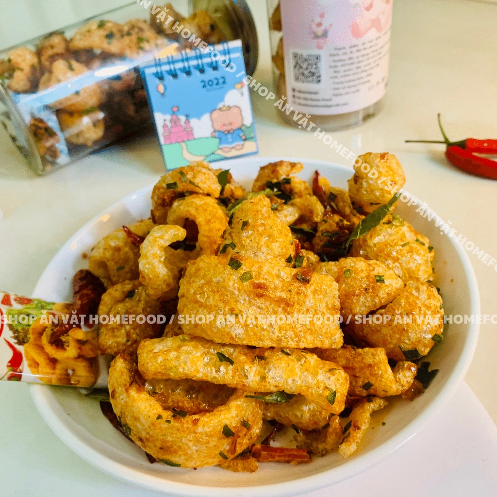 Da heo mắm hành HomeFood 180gr da heo chiên giòn thơm ngon an toàn vệ sinh thực phẩm