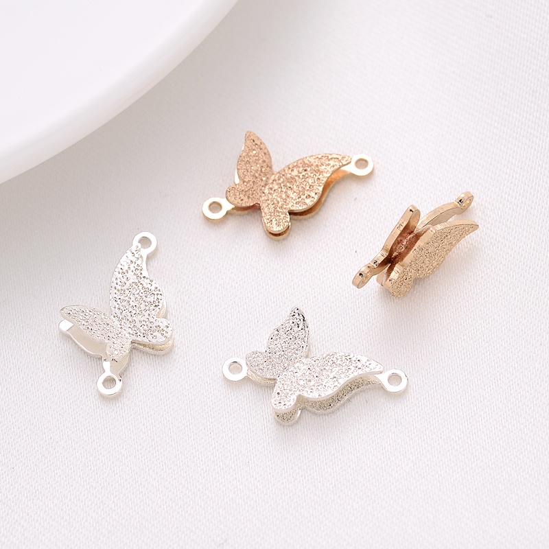 Mặt Dây Chuyền Thủ Công Ba Chiều Bằng Đồng Mạ Vàng 14K Hình Bướm Ba Chiều diy