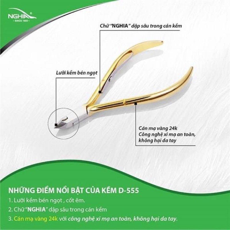 Kềm Nghĩa D555, Kềm Nhặt Da Chuyên Dụng