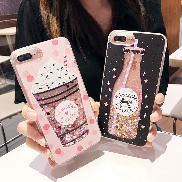Ốp nhũ hình ảnh kem cho Iphone