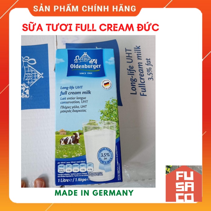 Sữa tươi tiệt trùng FULL CREAM KHÔNG ĐƯỜNG GERMANY [hỏa tốc]