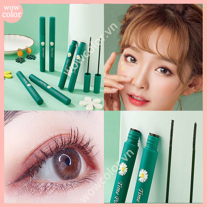 Mascara Chuốt Mi Cong Dày Lâu Trôi Không Thấm Nước Màu Đen Họa Tiết Hoa Cúc Nhỏ