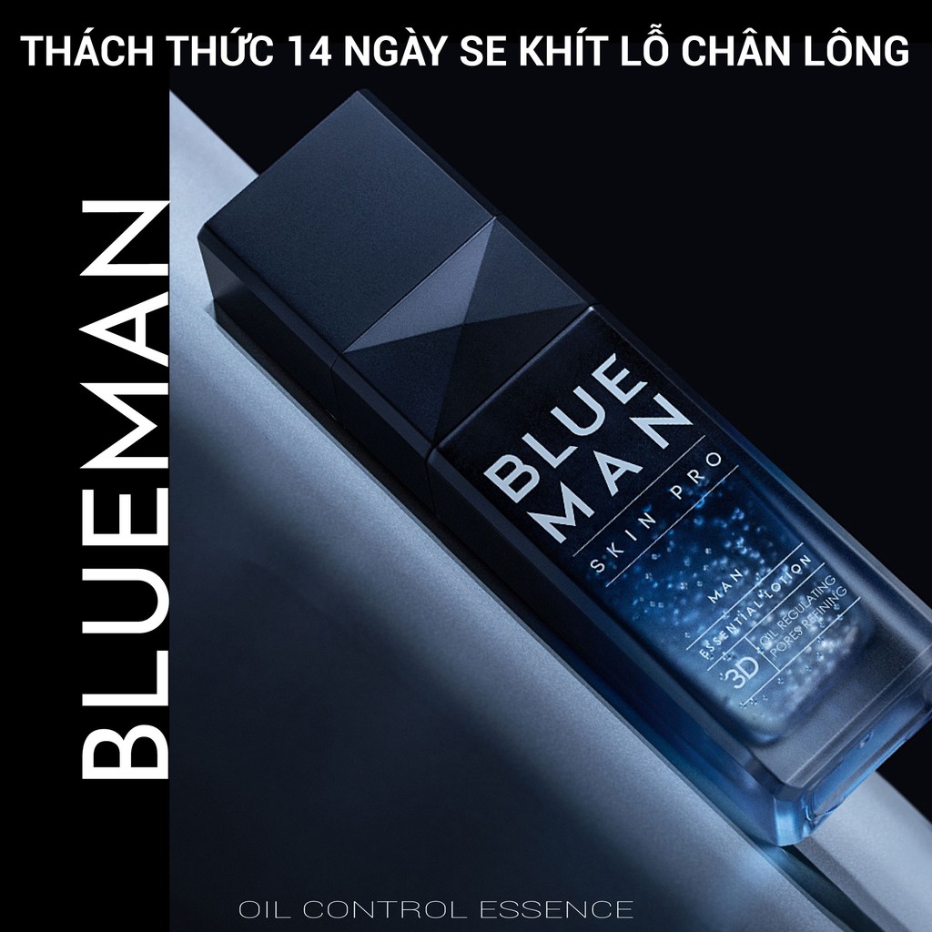 Serum Dưỡng Ẩm Cho Nam BLUEMAN Skin Pro Làm Trắng Da &amp; Thu Nhỏ Lỗ Chân Lông 30ml ZL101