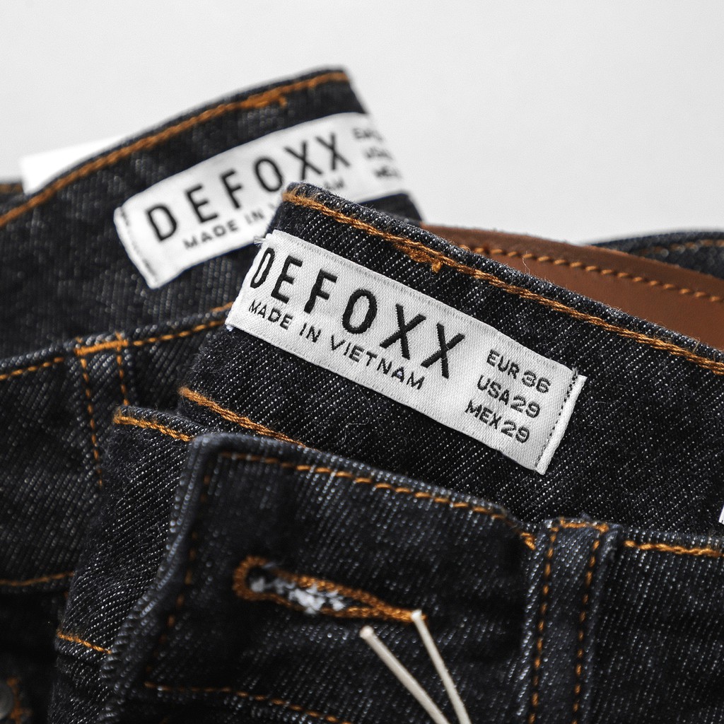 Quần jeans nam Defoxx slim fit giặt chân đen 201012 Foxxmen