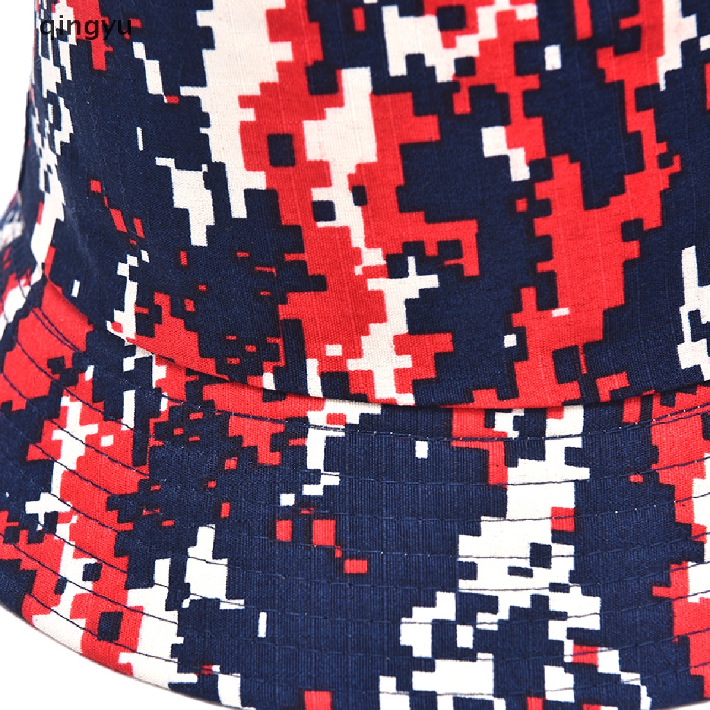 qingyu Camouflage Men Women Fisherman Bucket Hat Caps Summer Beach Fishing Hat PLI