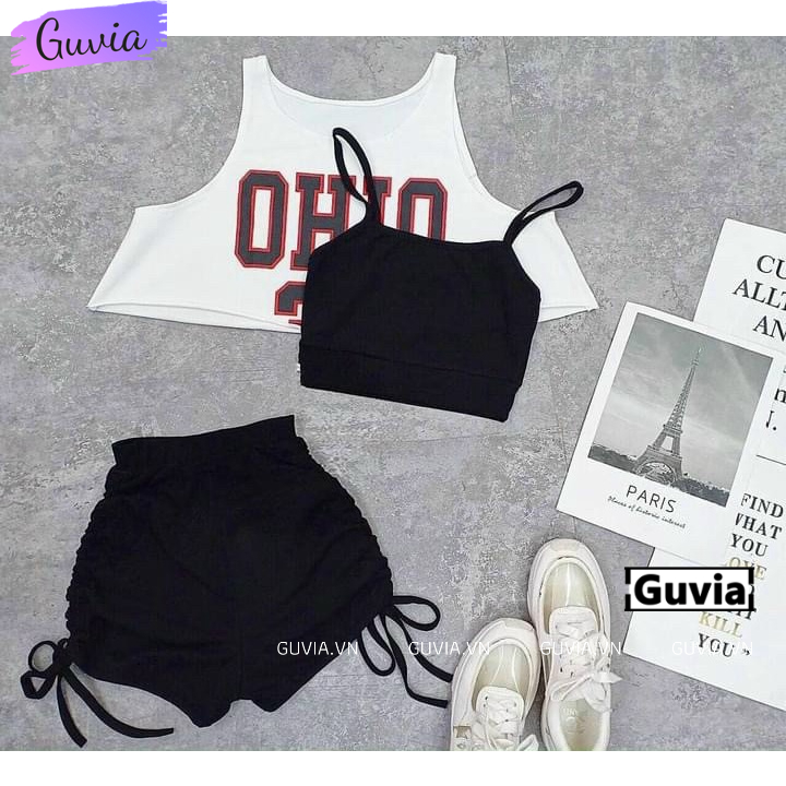 Quần Đùi Nữ DÂY RÚT Cạp Chun Thời Trang, Quần Short Chất Thun Mặc Nhà, Đi Chơi, Đi Tập, Đi Biển Đẹp GUVIA