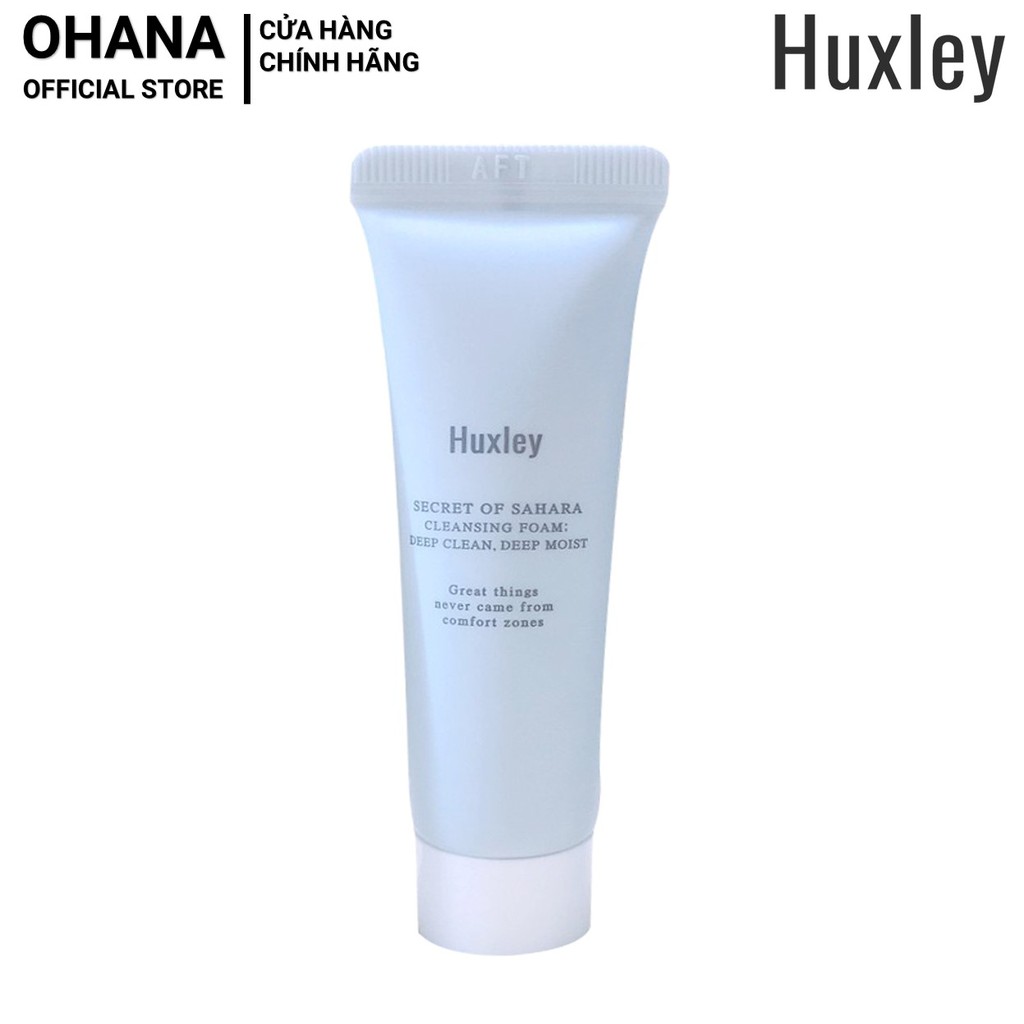 Sữa Rửa Mặt Sạch Sâu Huxley Cleansing Foam; Deep Clean, Deep Moist 10g (Mini size)