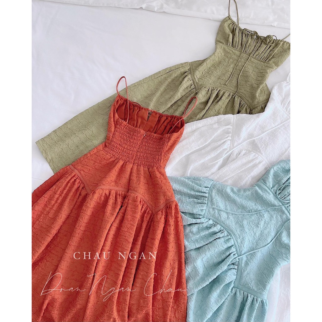 ĐẦM MAXI 2 DÂY SỢI BÚN QUÂY NGỰC THÍCH HỢP ĐI BIỂN DỰ TIỆC